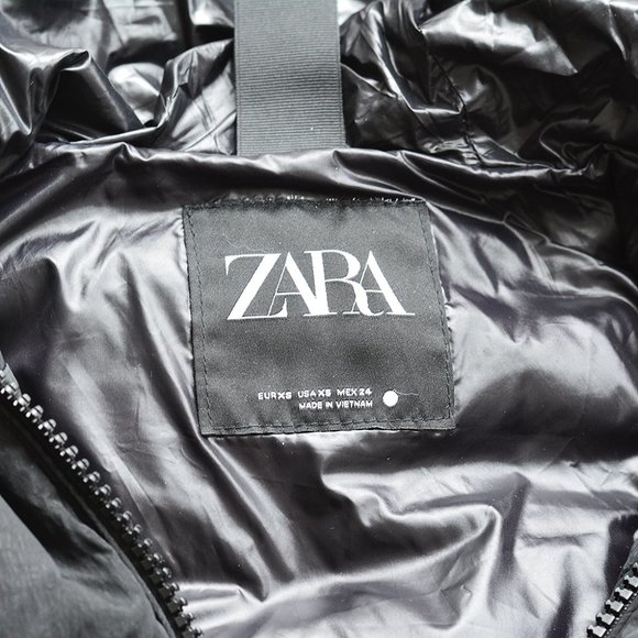 Zara Quilted Jacket with Pockets in Black - Picture 2 of 13